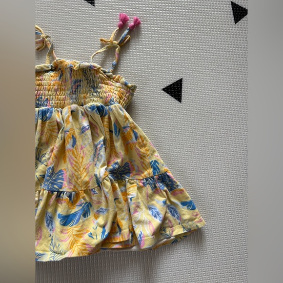 Tommy Bahama|baby girl yellow floral maxi dress with tiered ruffles•••Summer - Picture 3 of 5